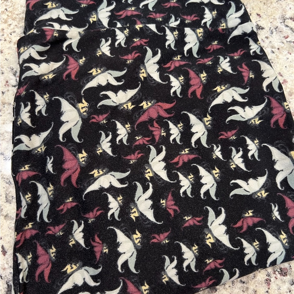 LuLaRoe Purple & Blue Fairy Print Leggings